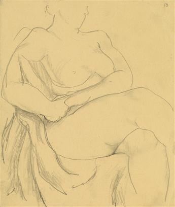 JARED FRENCH Group of 11 pencil drawings of female nudes.